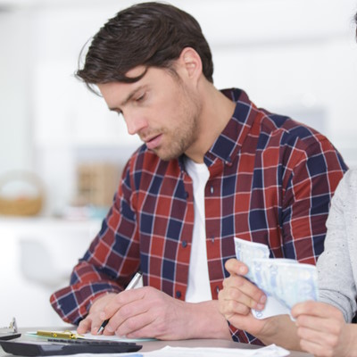 Man calculating the bills