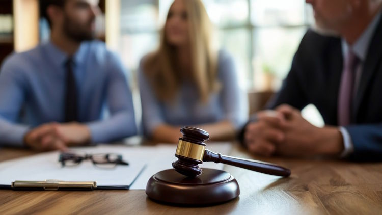 couple consulting a lawyer about estate planning