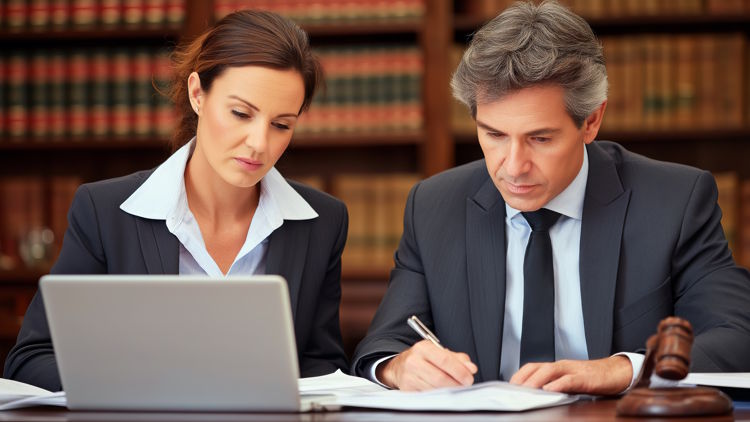 lawyers working side-by-side on legal documents