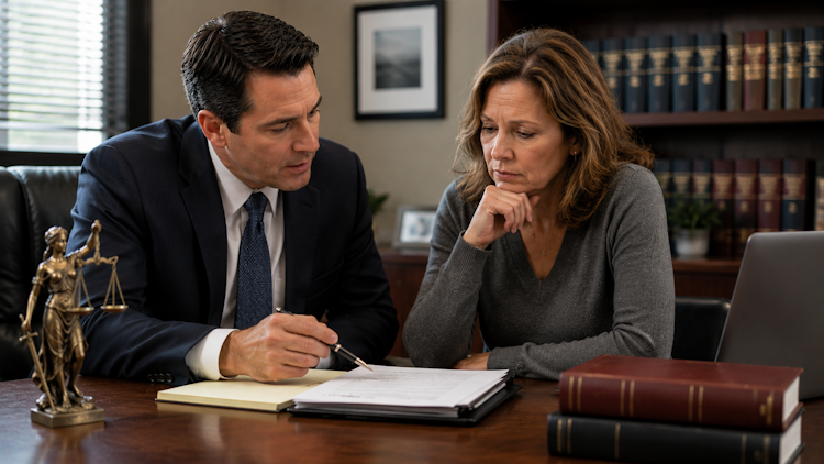 Legal consultation in a professional office